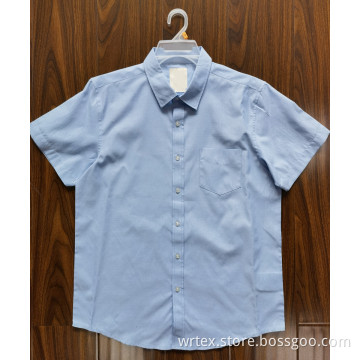 Men's Short-sleeve Shirts Polyester Cotton Shirting